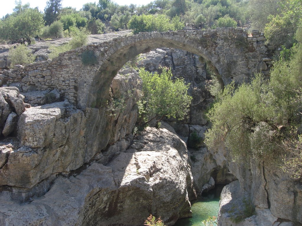 KÖPRÜLÜ KANYON İÇİNDE 2000 YILLIK TARİHİ KÖPRÜLERDEN BİRİSİ,1 AĞUSTOS 2008. by İSMET ŞENTÜRK