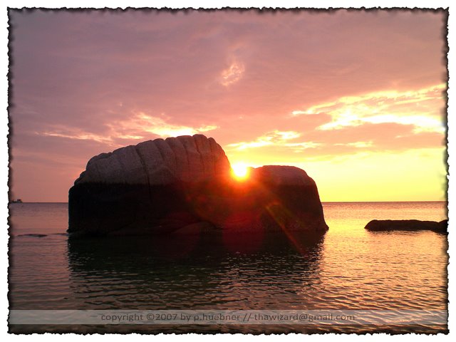 Sunset over koh tao by thawizard