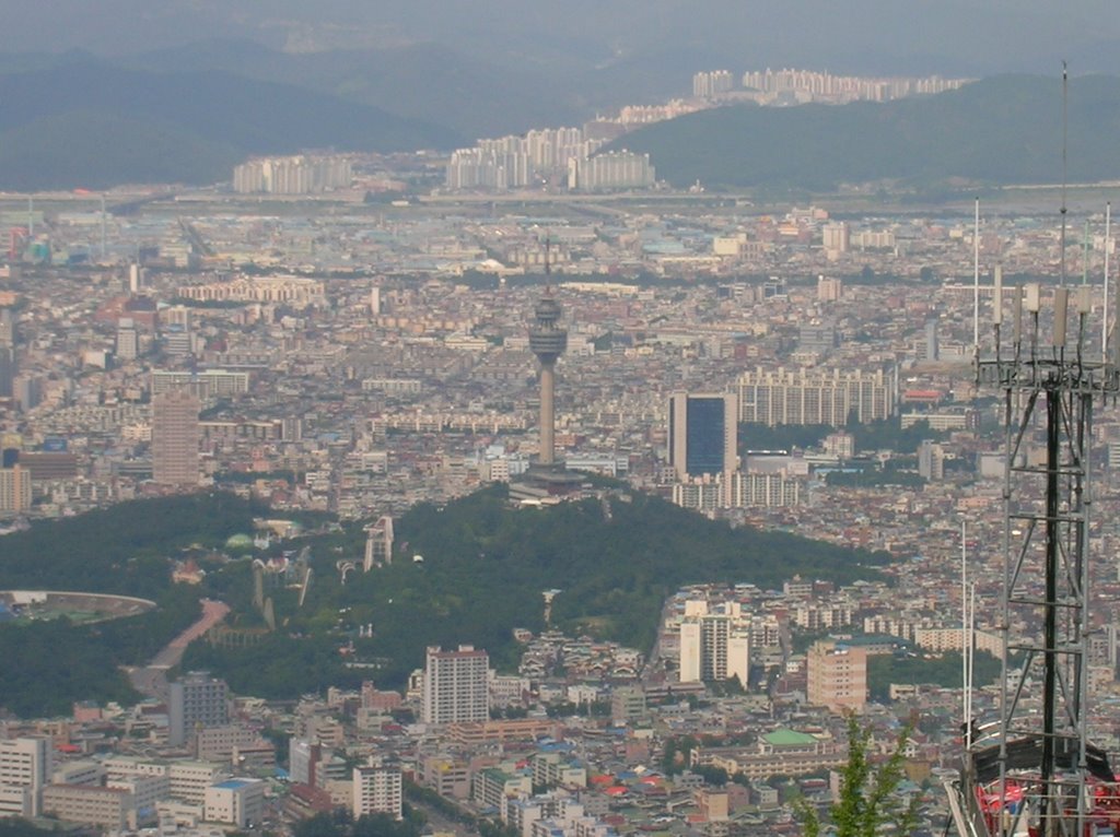 Woobang Tower from Ap Mountain by Hong-Chul KIM