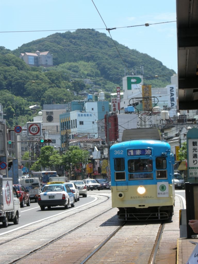 Nagasaki electric Tram@Kanko-dori stop,Nagasaki city　観光通電停の長崎電鉄（長崎市） by butch24h