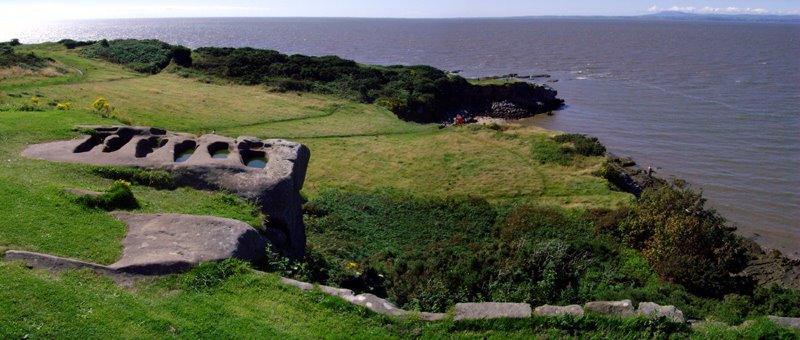 Old stone graves at Heysham Head by Howard Selina