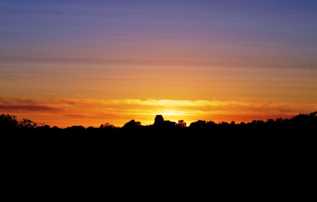 Aftensol- Timring kirke by ravstrand