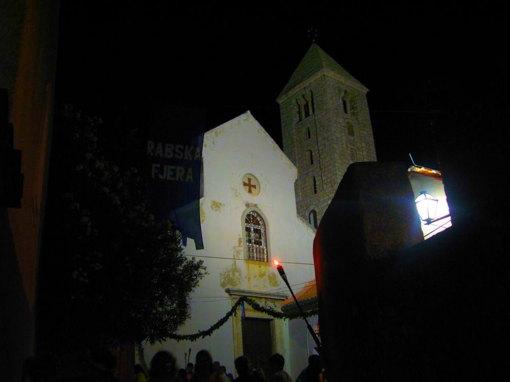 Church and bell tower - City Rab-Rabska Fjera by Zoran Kurelić Rabko