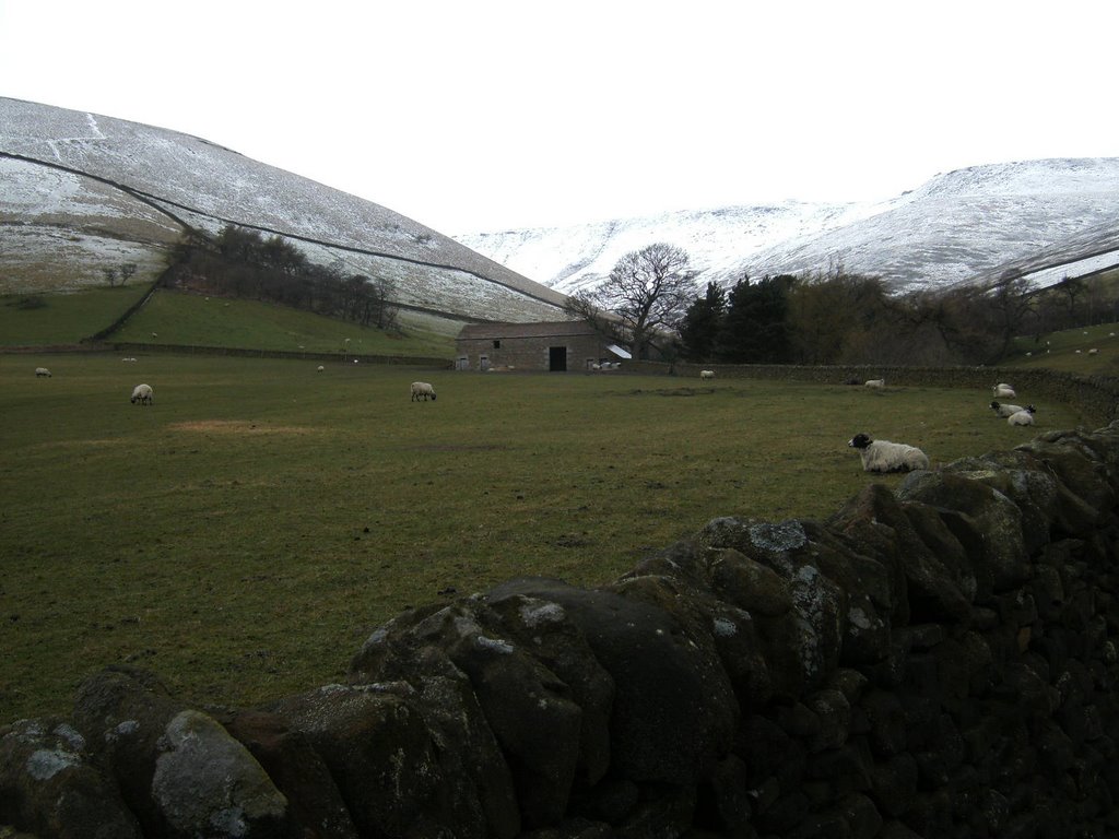 Upper Booth barn & Crowden Clough, 17 April 2008 by David.P