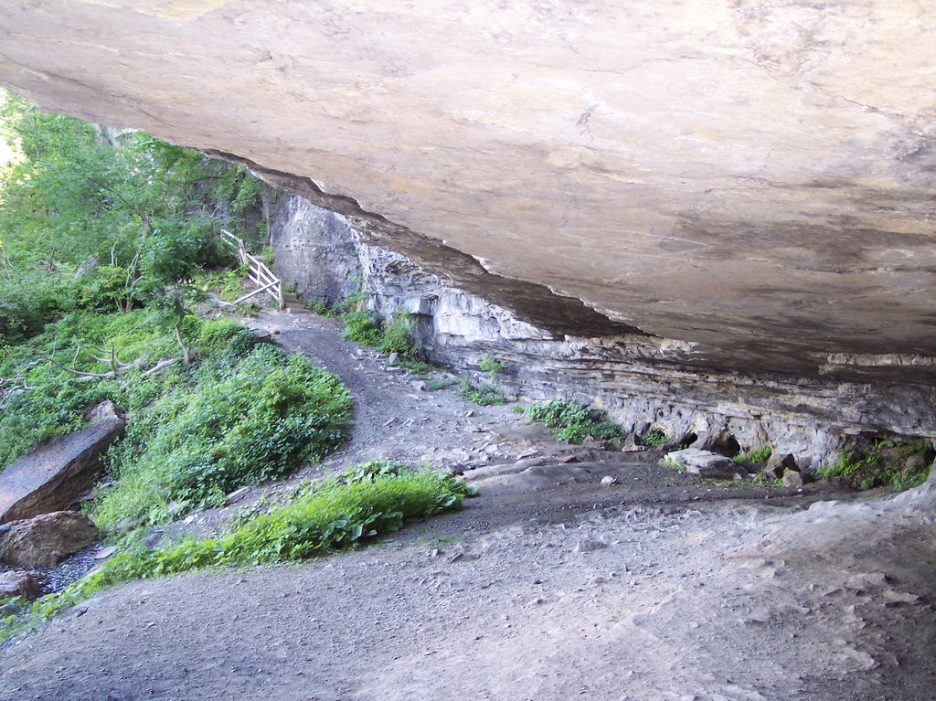 Cavern Eroded Behind Indian Ladder Falls by kdfitzmo