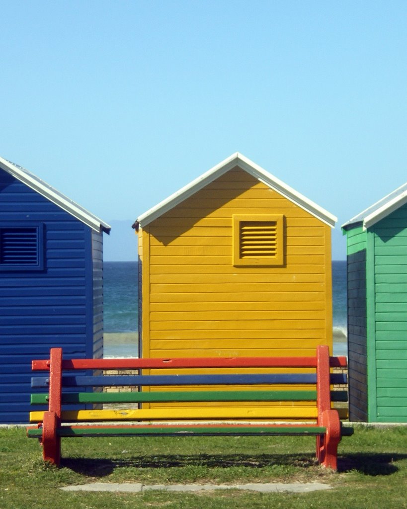 Fish Hoek Beach Huts by Maria Wagener