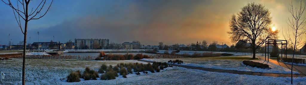 Winter in city park - Mezőkövesd SAZ_4981-4985 Panorama-1 by A. Zoltán Sárdi (pho…