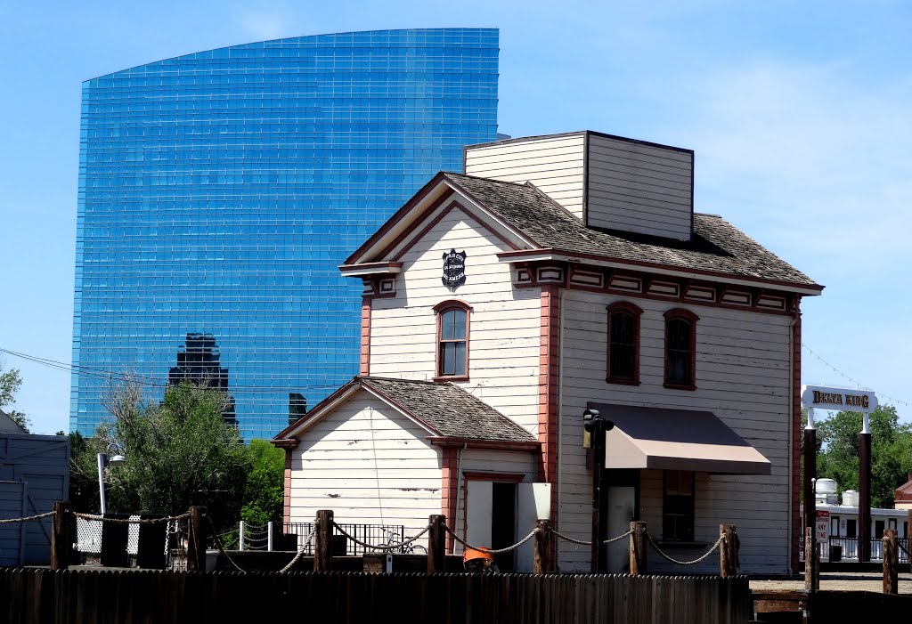 Buildings in Old Sacramento, California, USA by John Eby