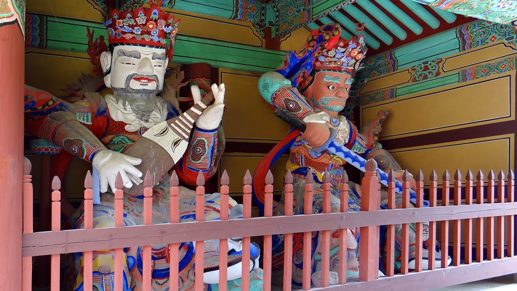 Yongmunsa Cheonwangmun is the gate of the Guardian Kings at the entrance of the temple - Yongmunsa (temple) meaning “Dragon Gate Temple,” in Yecheon was established in 870CE by monk Duun. by steve46814