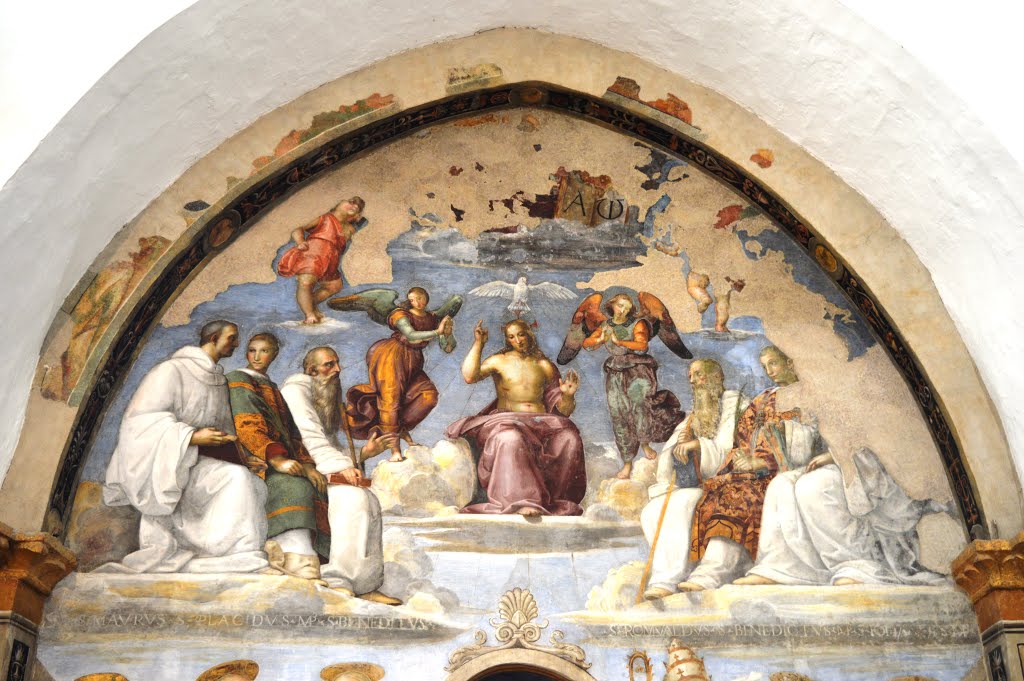 Cappella di San Severo: affresco Trinità e santi (Raffaello Sanzio e Perugino) by Geo S