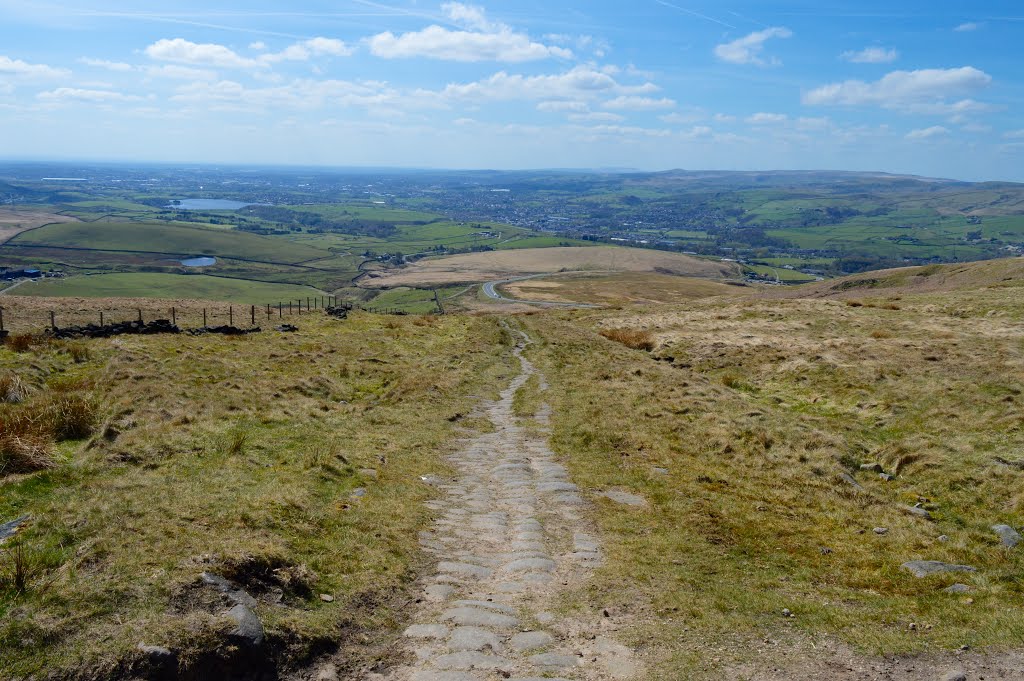 Hollingworth Lake from Blackstone Edge by Ruth Craine