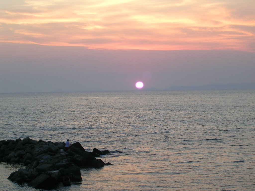 Tramonto nel golfo di napoli visto da castellammare di stabia by enlo