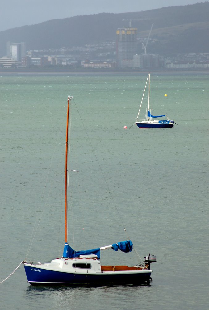 Boats over Swansea Bay by Rob B.