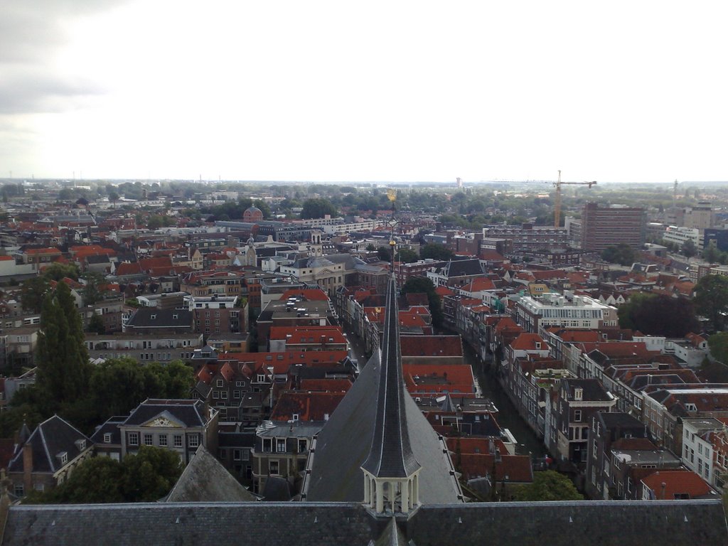 View from church tower of Onze Lieve Vrouwekerk in Dordrecht by Gert-Jan van Krevele…