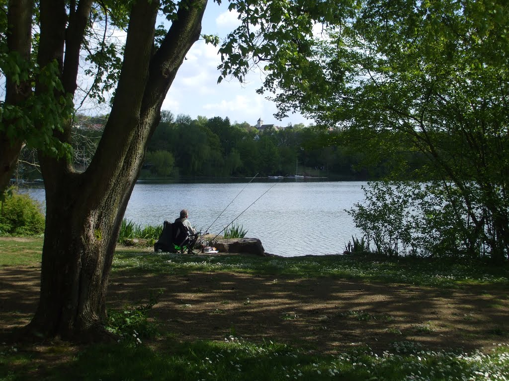 Angler am See by Klaus Dieter Ruck