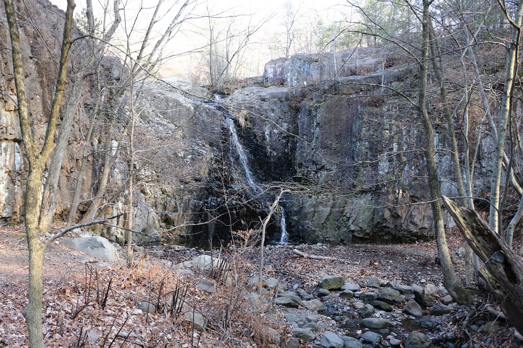 Hemlock Falls,- Rahway River West Branch, - South Mountain Reservation, - Maplewood, Essex County, New Jersey, United States. - November 29, 2015. by mariok40