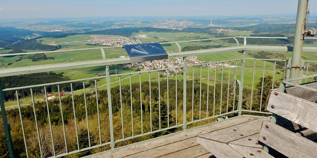 Ausblick vom Lembergturm 33 m hoch auf 1019 m. ü. NN: 1899 von Ph. Ant. Fauler Freiburg by qwesy qwesy