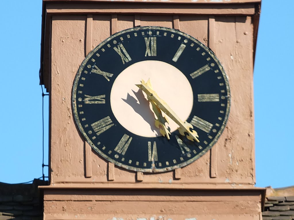 Town Clock at Mairie - Rathaus, Muttersholtz - Alsace / France by Iris & Harry