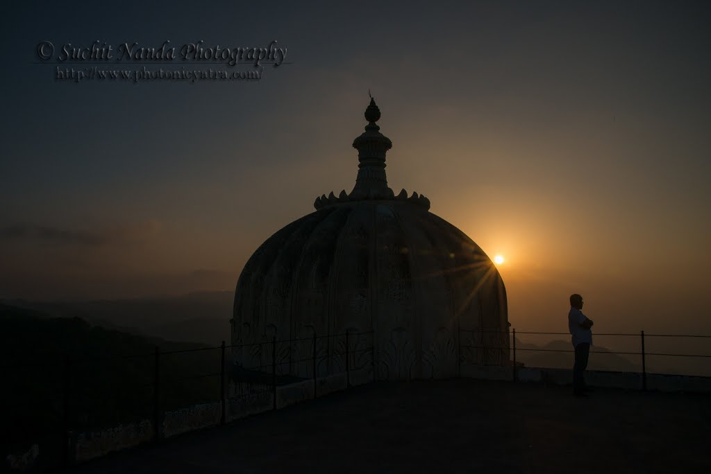 Sunset at the Kumbhalgarh Fort. The Fort is located on the westerly range of Aravalli Hills, in the Rajsamand District of Rajasthan state in western India is a Mewar fortress. It is a World Heritage Site included in Hill Forts of Rajasthan as per UNESCO. B by Suchit Nanda