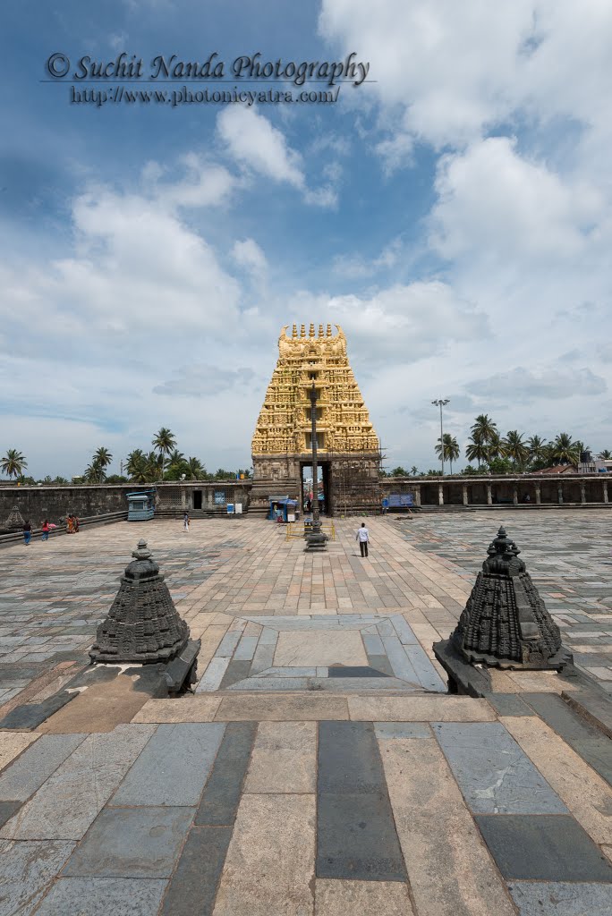 The Channakesava Temple, Belur, Karnataka. Originally called Vijayanarayana Temple, it was built on the banks of the Yagachi River in Belur, Hassan district by the Hoysala Empire King Vishnuvardhana.Channakesava is a form of the Hindu god Vishnu. Belur is by Suchit Nanda