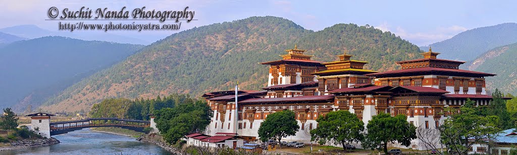 The Punakha Dzong, also known as Pungtang Dechen Photrang Dzong (which means "the palace of great happiness or bliss"), is the administrative centre of Punakha District in Punakha, Bhutan. Punakha Dzong was the administrative centre and the seat of the Gov by Suchit Nanda