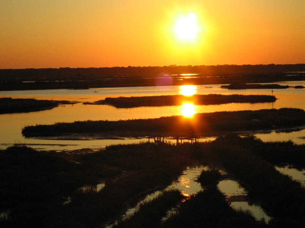 Tramonto sulla laguna di Marina Romea by Gino Rubini