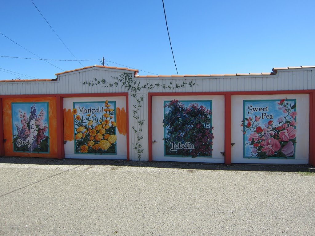 "Flowers of the Valley Mural" in Process of Being Restored by Fred Helfing