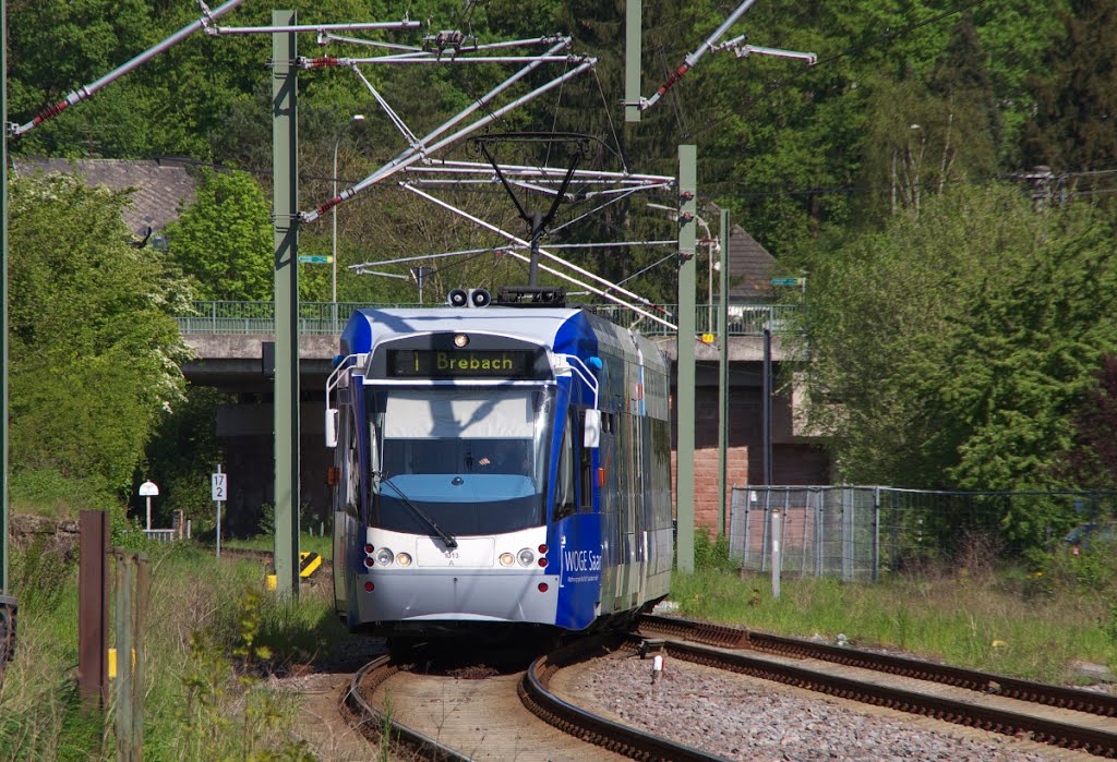 Saarbahn aus Brebach Einfahrt Lebach Saar - 08.05.2016 by Ivonne Schauerhammer