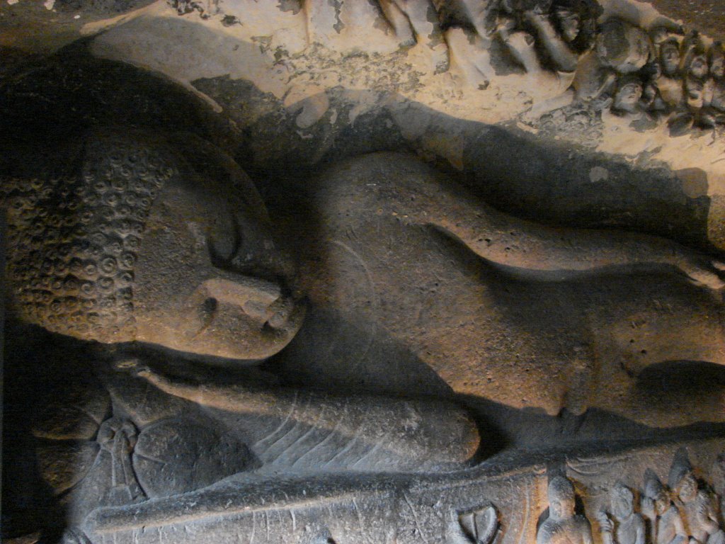 Mahaprinirvana, Sleeping Buddha, Ajanta caves, Maharashtra by anuj_kathuria