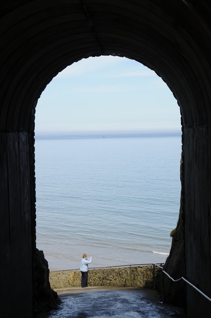 Tunnel permettant l'accés à la plage Bonaparte, Côtes d'Armor by Jean Louis Capdevill…