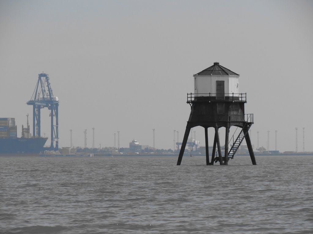 The Low Lighthouse and Felixstowe Docks 06/05/2016 by wiggyretired