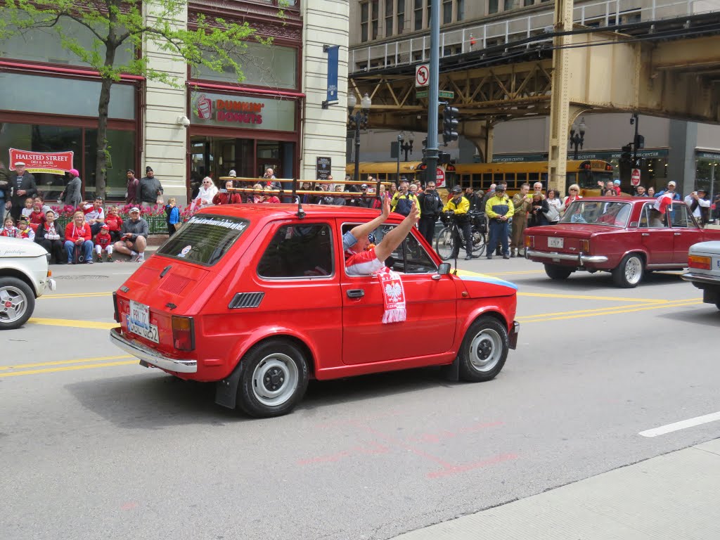 Red Maluch at Polish Constitution Day Parade in Chicago. by Leskra