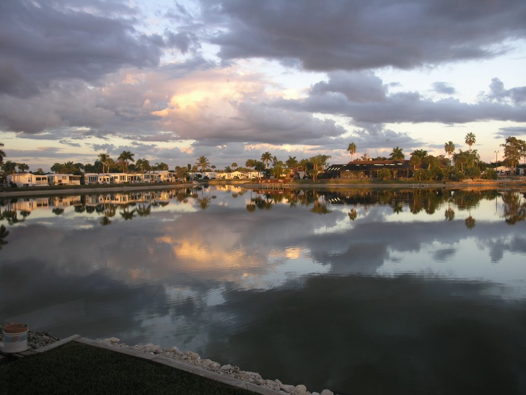 Sunset on clouds by Robert Pelkie