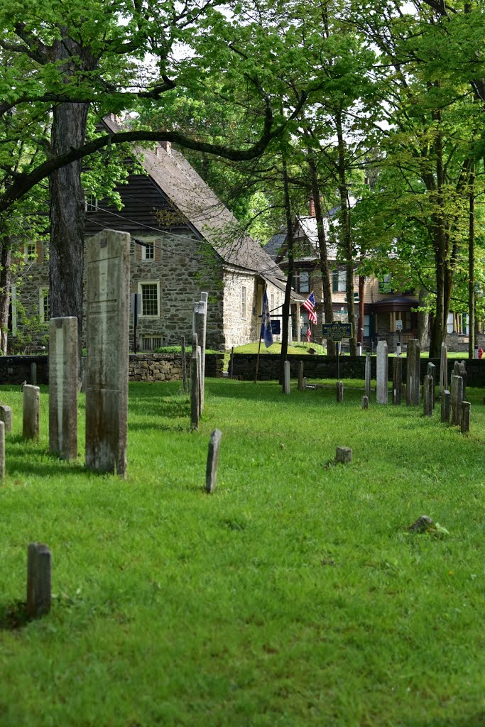 2016-05-14 Huguenot Village - Jean Hasbrouck's house from the Huguenot cemetery. by Andrew Stehlik