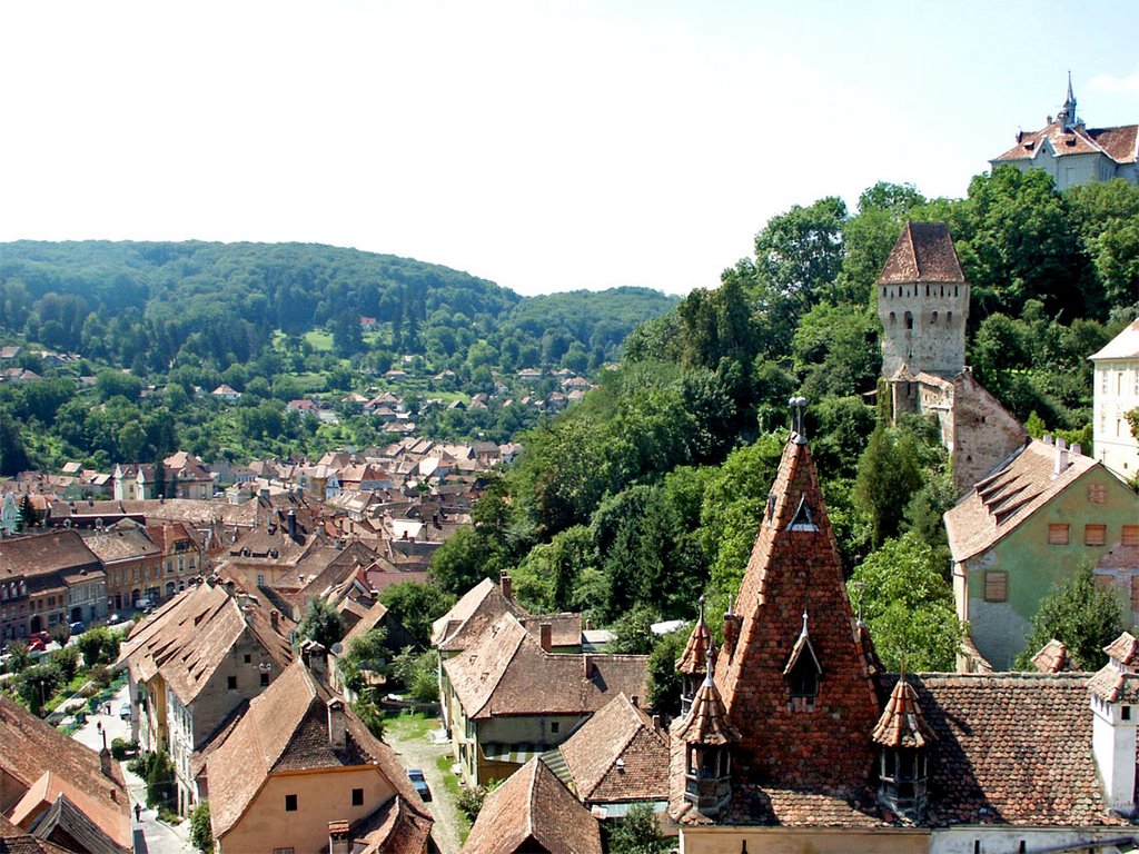 Sighişoara from tower by Tjarko Evenboer