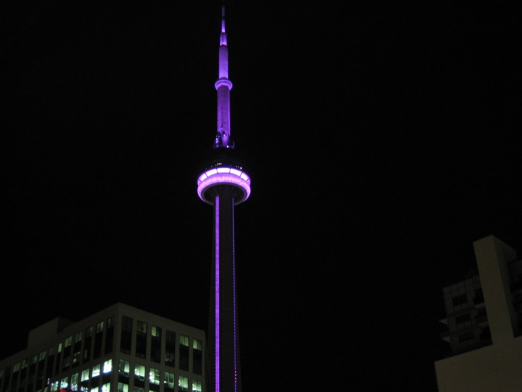 CN Tower at night by therotnkid