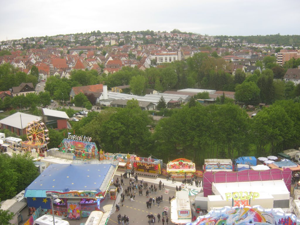 Blick vom Riesenrad auf dem Vaihinger Maientag 2016 by Hubert Schmidt