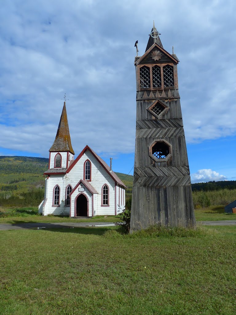 Church and tower at Kitwanga by mhendren