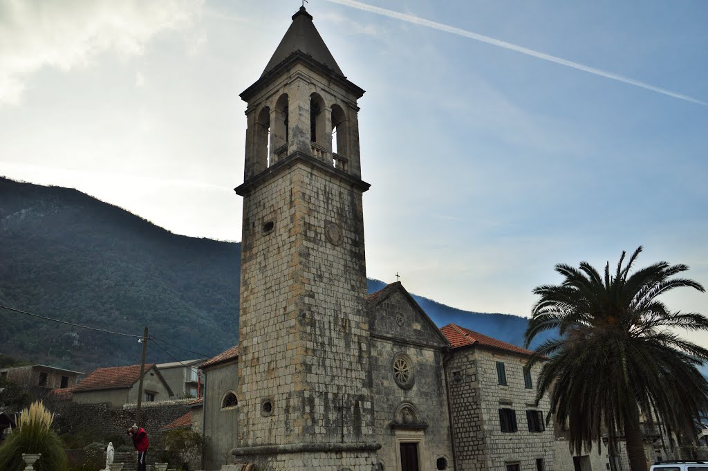 Church of the Virgin Mary in Donji Stoliv. Montenegro. by oleg peronkov