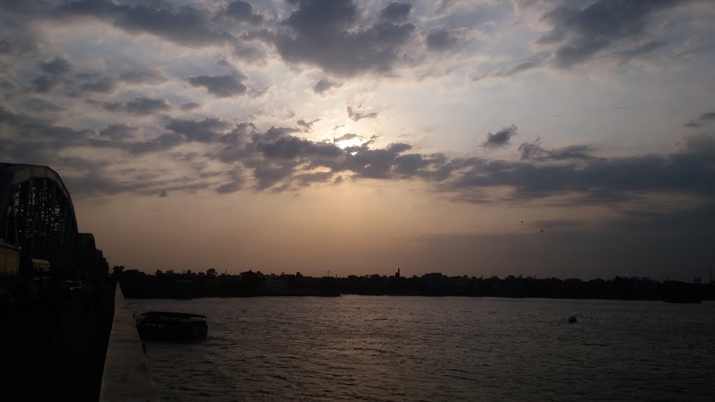 Sunset from the bridge by Debashis Mandi