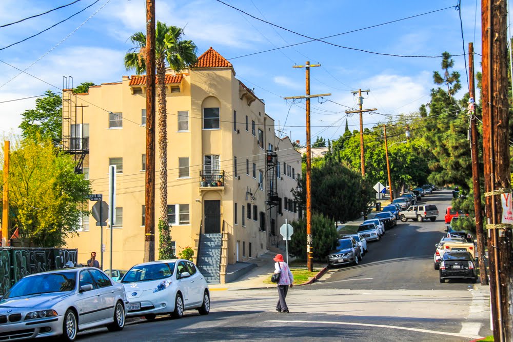 Sunset Blvd. (Sunset Junction) in Silver Lake, Los Angeles, California by Michael Jiroch