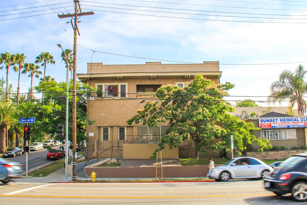 Sunset Blvd. (Sunset Junction) in Silver Lake, Los Angeles, California by Michael Jiroch