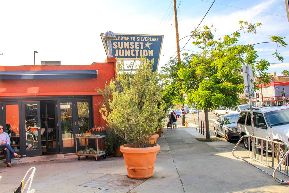 Sunset Blvd. (Sunset Junction) in Silver Lake, Los Angeles, California by Michael Jiroch