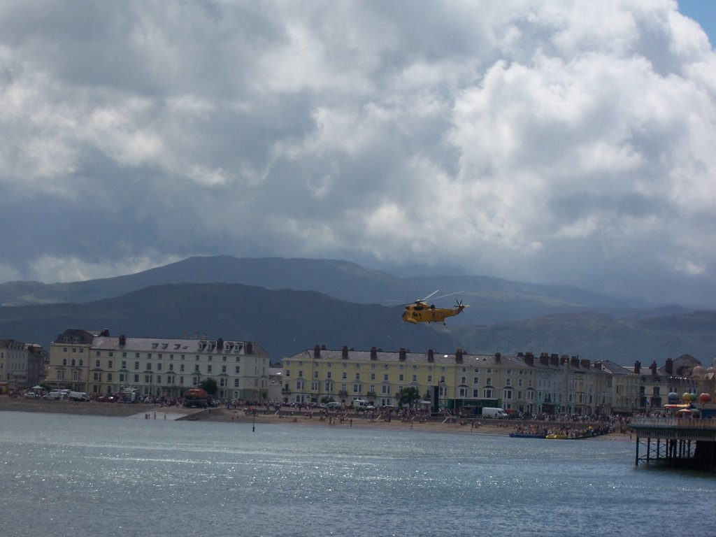 Rescue Helicopter over Llandudno by Yvette