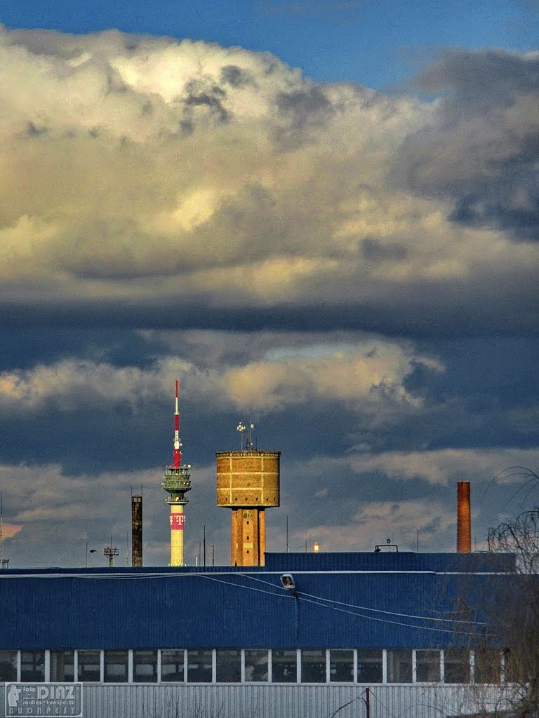 Tower, water towers, chimneys - Budapest IX. IMG_3645-3646 Panorama-1 by A. Zoltán Sárdi (pho…