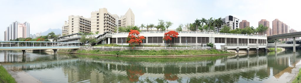 Tuen Mun Riverside Park, Tuen Mun Promenade and Tuen Mun Hospital HONG KONG. Photographed at Tuen Mun River Channel on 19 May 2016. by kmlai116