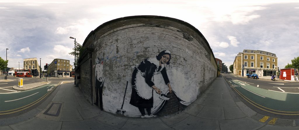 Banksy Mural (Redux) in Camden 'Canerville' by MissMottin