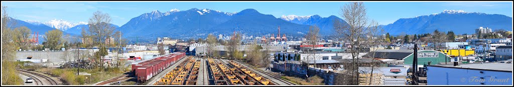 Burrard Junction CPR line, North Shore mountains - May 2016 by ThosGee