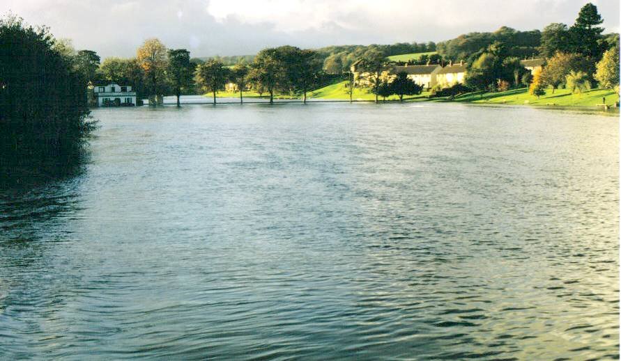 Cricket field under water Oct 2000 by Cleggy