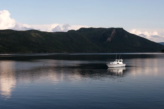 Boat near Woody Point on Bonne Bay by Bullwinkle 007